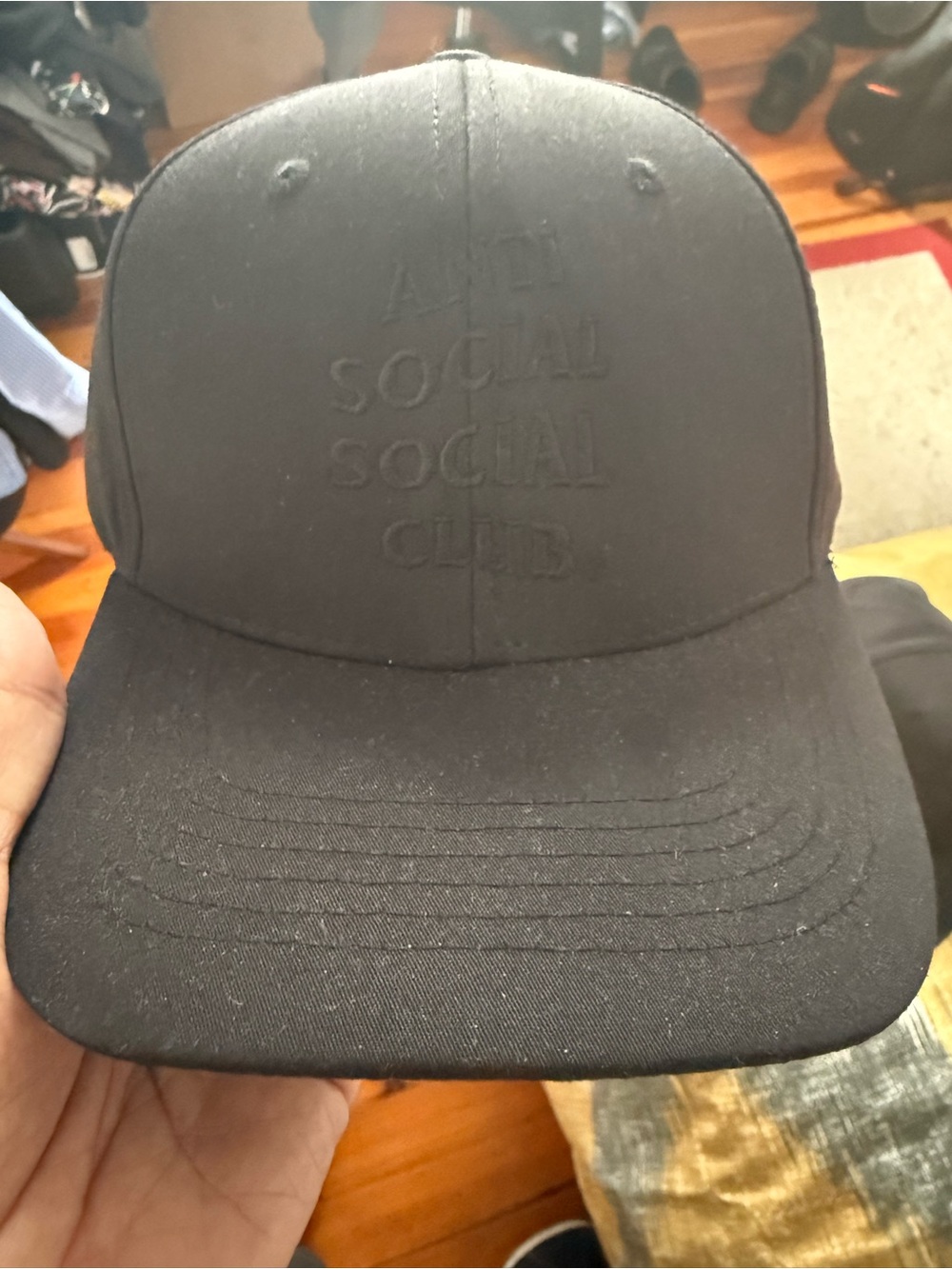 Anti Social Social Club All-Black Raised Logo Cap